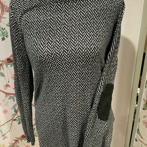 White House Black Market Herringbone Cowl Neck Sweater